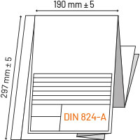 Faltanleitung CAD-Plot mit Heftrand 20 mm auf 90 g/m²