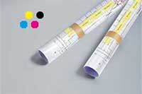 CAD-Plot gerollt und laminiert in Farbe