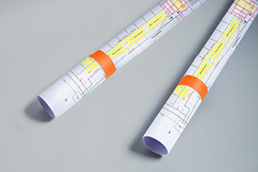 CAD Farbplots auf A0 skaliert -gerollt-